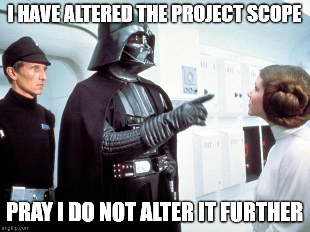 funny meme about project scope