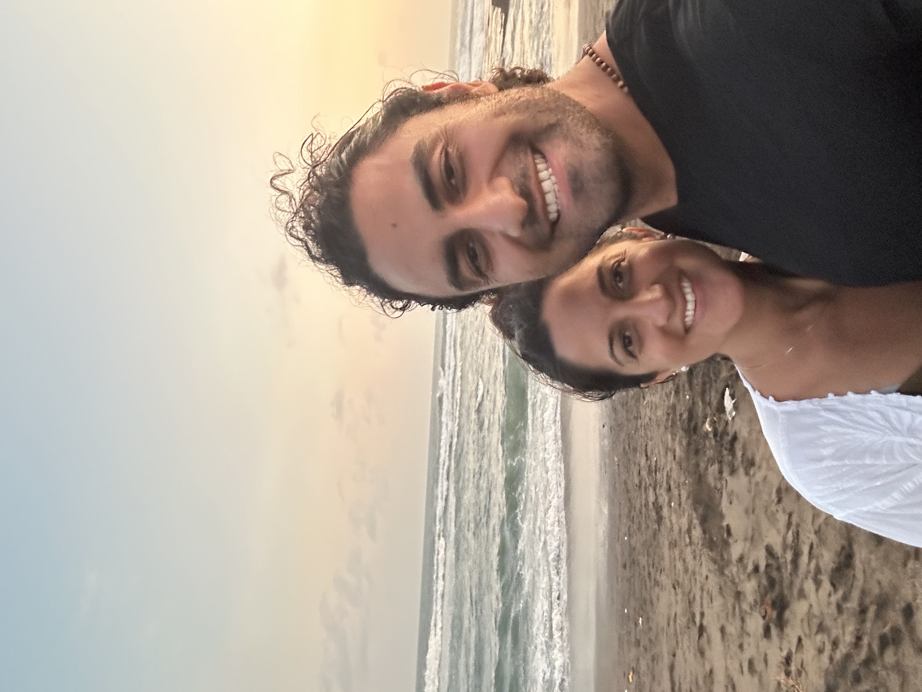 Bijan and Jarin at the ocean